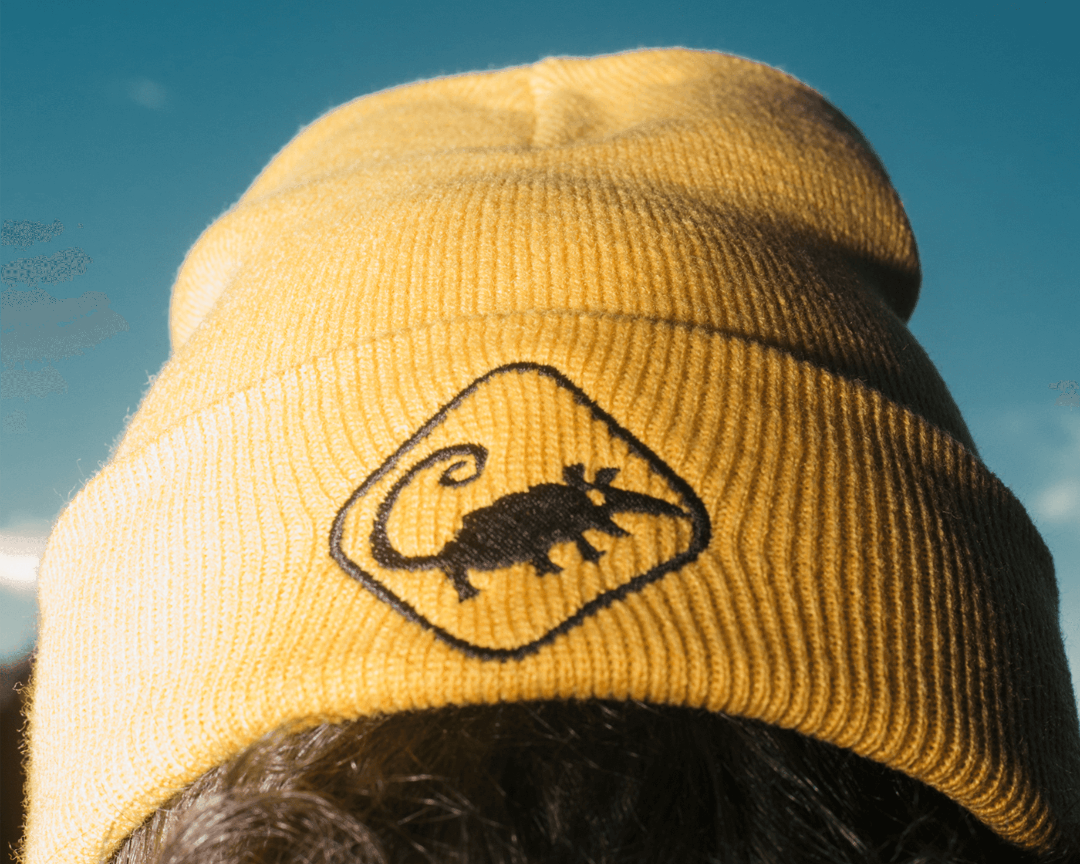 OPOSSUM SIGN YELLOW BEANIE AlienInAJar