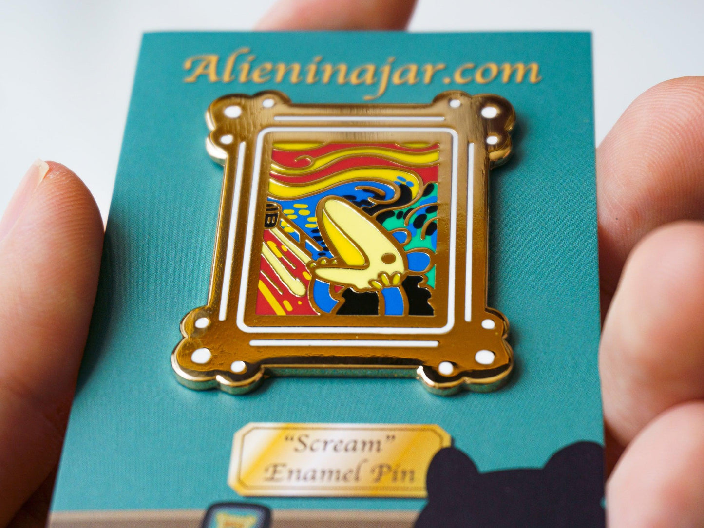 Scream Opossum Enamel Pin AlienInAJar