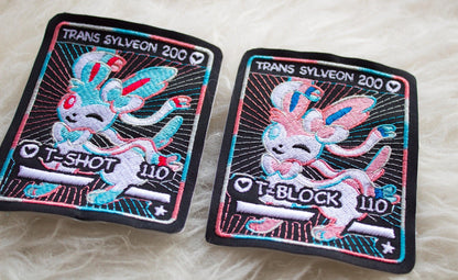 Trans SyIveon Card Sew-On Patch AlienInAJar