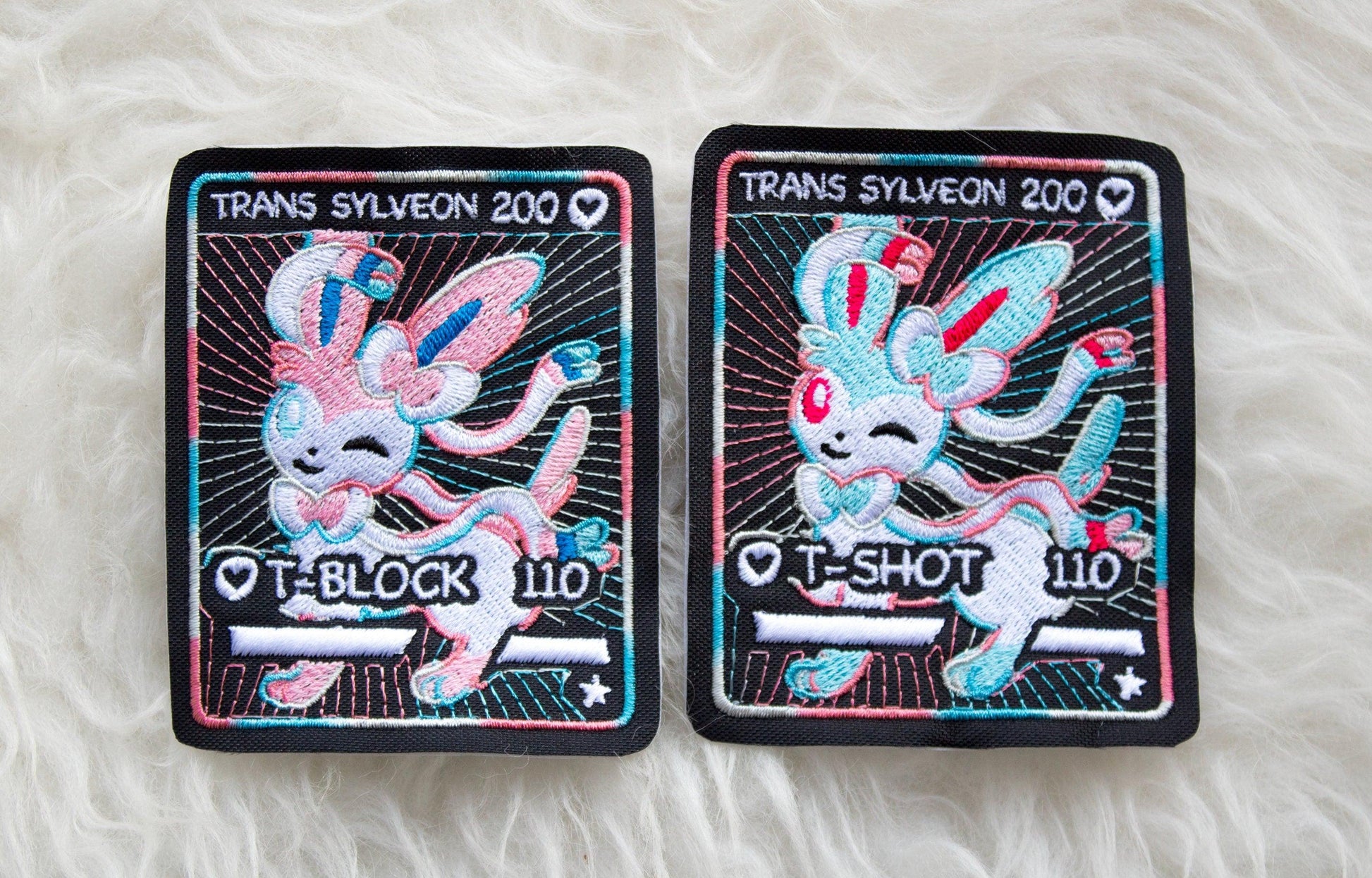 Trans SyIveon Card Sew-On Patch AlienInAJar