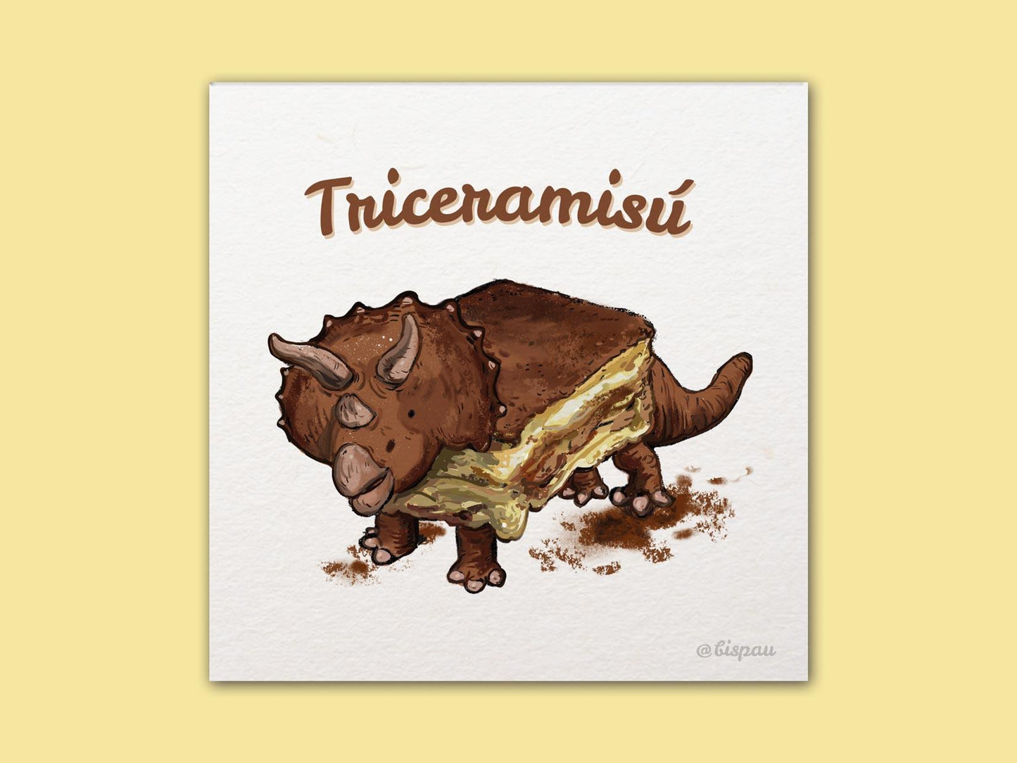 Triceramisu 15x15 cm Print AlienInAJar