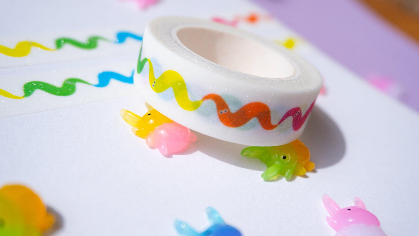 Worm on a String Glitter Washi Tape AlienInAJar