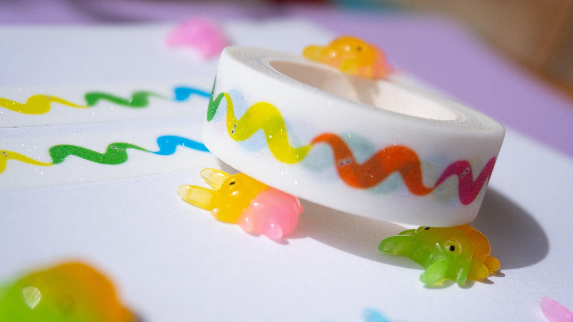 Worm on a String Glitter Washi Tape AlienInAJar