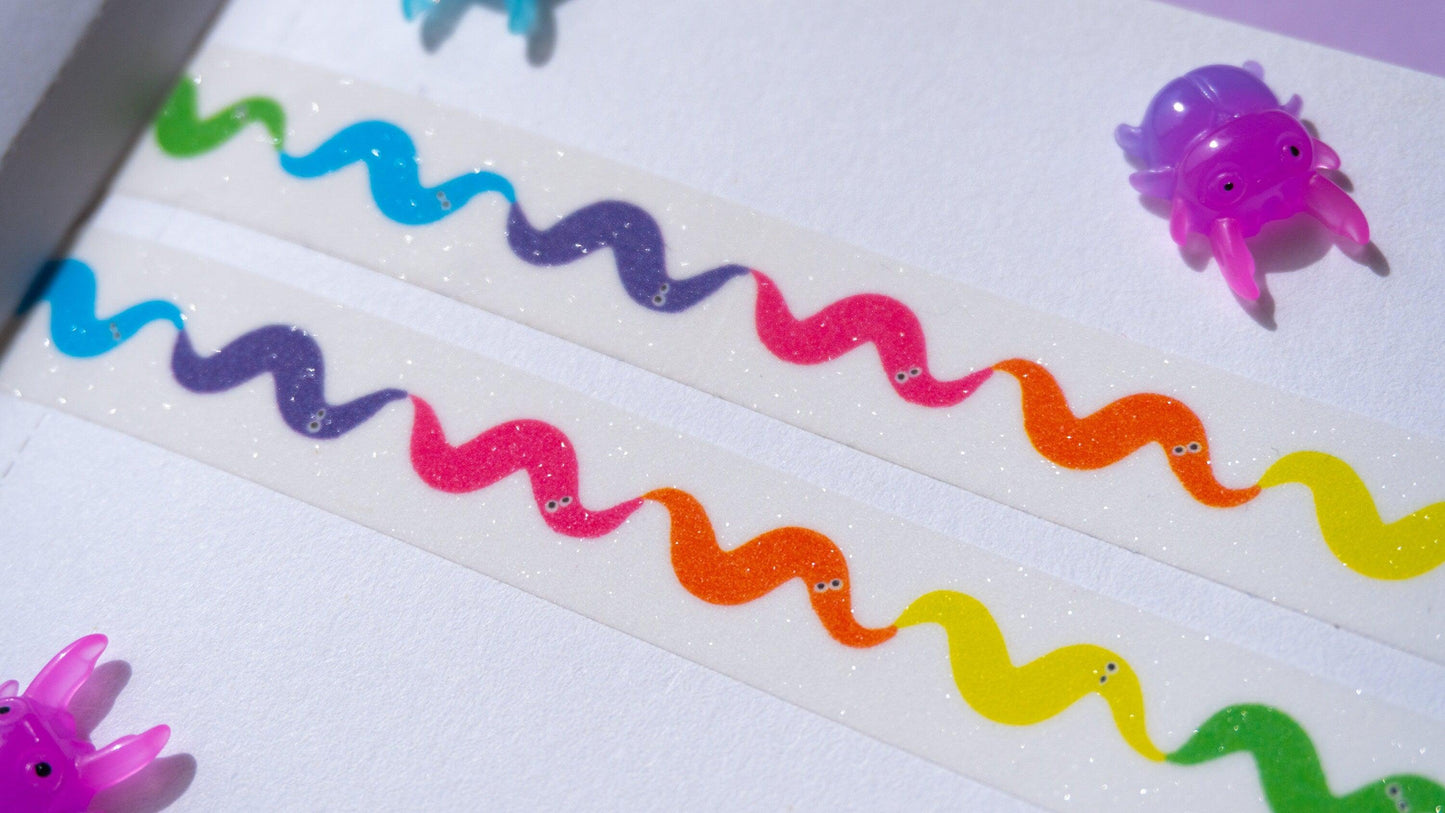 Worm on a String Glitter Washi Tape AlienInAJar